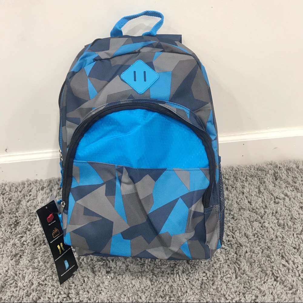 Kids Blue Camouflaged Backpack